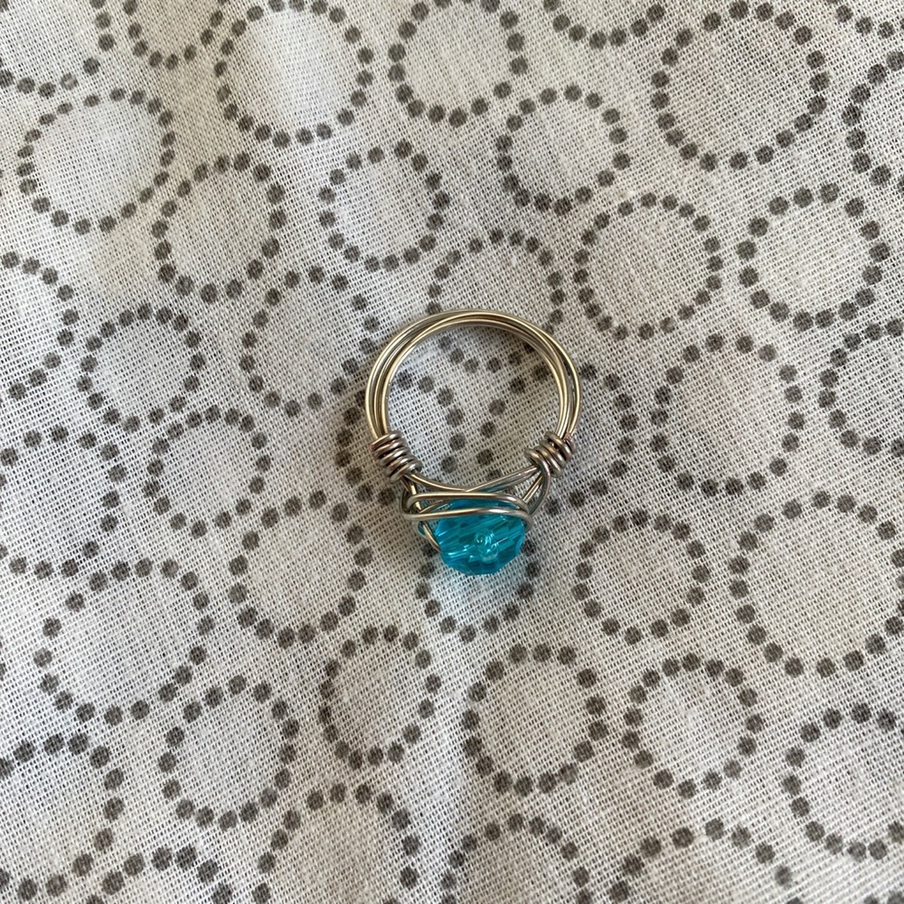 Silver Wire Wrapped Ring - Picture 2 of 3
